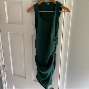 Dark Green Bodycon Maternity Dress